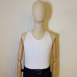 MEN Sport White Ribbed Tank Top - Like New (S & L)